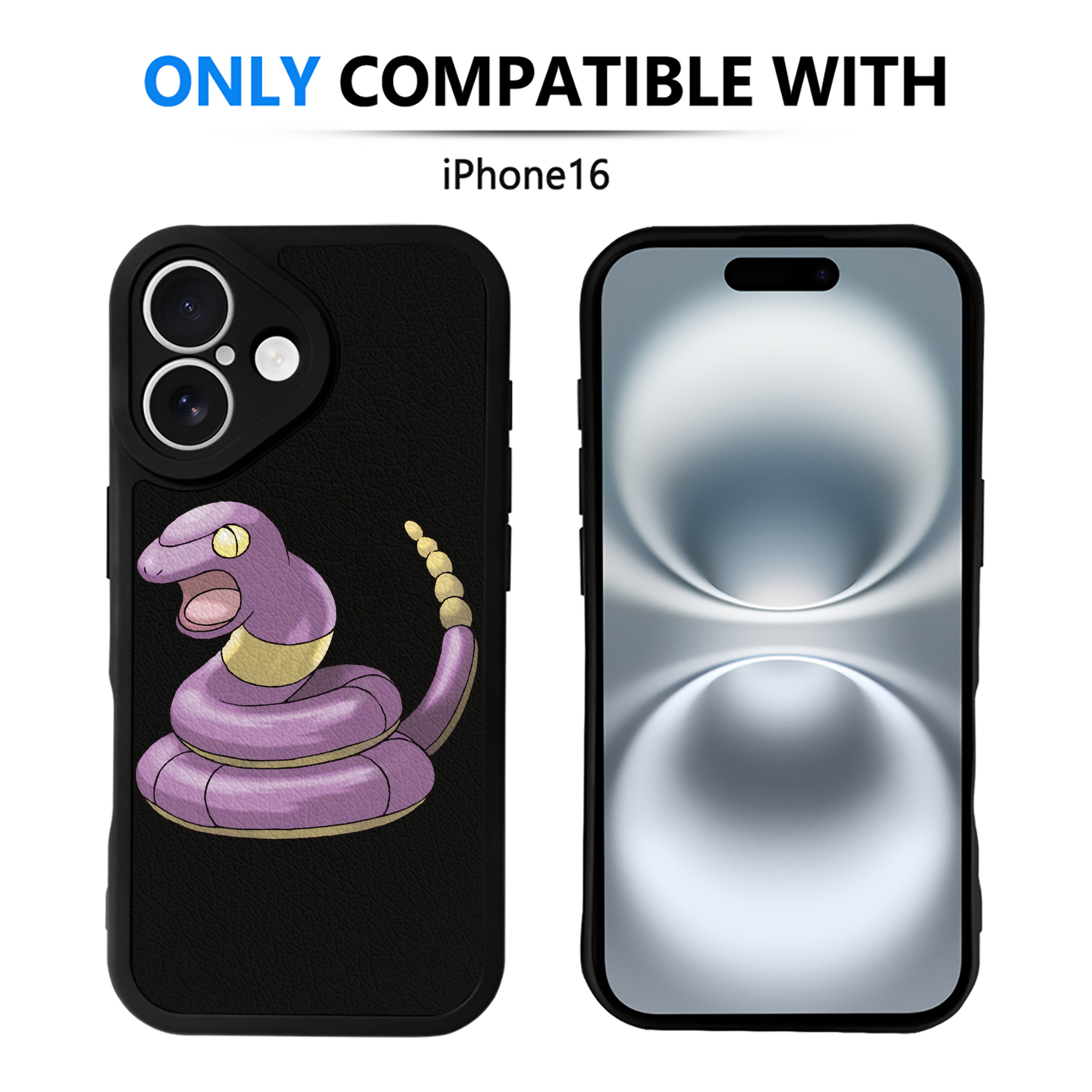 （画像用） ポケットモンスター Pokémon 【iPhone 16シリーズ対応】シリコンスマホケース（レザー調） 材質：シリコン